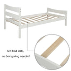 Wood Platform Bed with Headboard