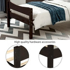 Wood Platform Bed with Headboard