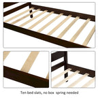 Wood Platform Bed with Headboard