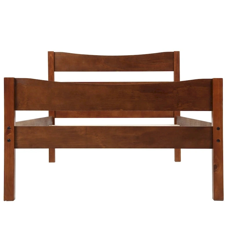 Wood Platform Bed with Headboard