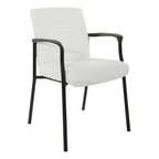 Guest Chair in Faux Leather and Black Frame