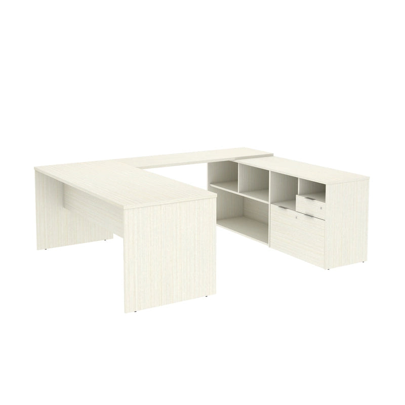 Bestar i3 Plus U-Desk with Two Drawers