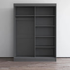 Aria High Gloss 2-door Modern Wardrobe with Mirror