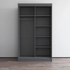 Aria High Gloss 2-door Modern Wardrobe with Mirror