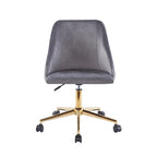 Porthos Home Ryo Swivel Office Chair, Velvet, Gold Chrome Legs