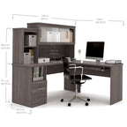 Bestar Dayton Melamine Reversible L-shaped Desk