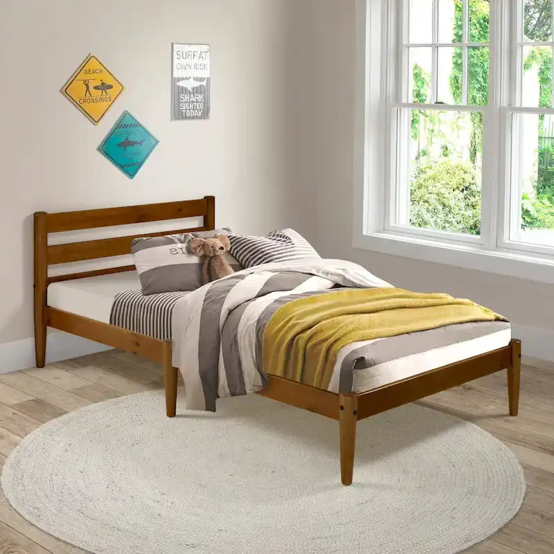 Mid-Century Twin Size Platform Bed