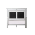 Gray Velvet Full Bed in Silver and Mirrored Finish