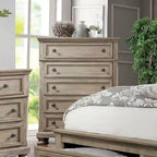 Transitional-Style Grey Wood Two-Piece Set: Storage Sleigh Bed & Cabinet Combo