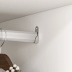 Wardrobe Armoire Wooden Closet Cabinet 6 Storage Cube and Hanging Rod