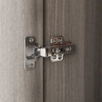 Wardrobe Armoire Wooden Closet Cabinet 6 Storage Cube and Hanging Rod