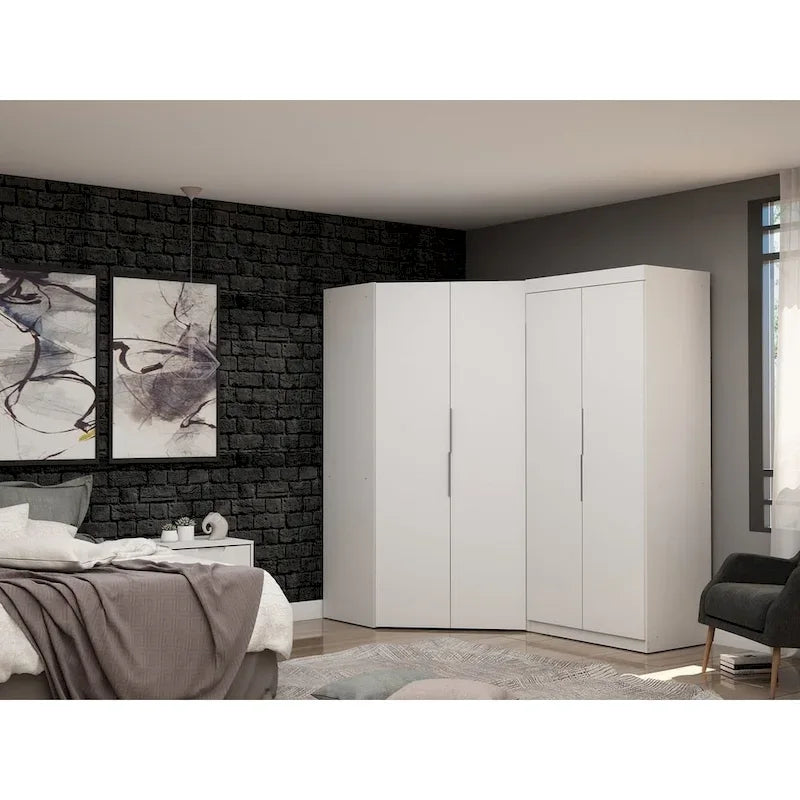 Mulberry 3.0 Sectional Modern Corner Wardrobe Closet Set of 2