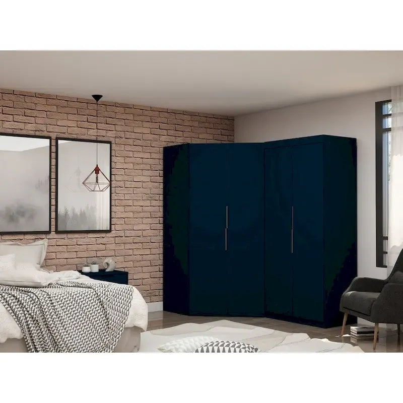 Mulberry 3.0 Sectional Modern Corner Wardrobe Closet Set of 2