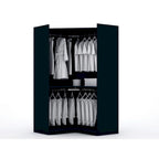 Mulberry 3.0 Sectional Modern Corner Wardrobe Closet Set of 2