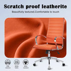 CAROCC Ribbed Computer Office Chair Adjustable Swivel High Back Desk Chair