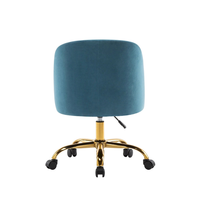 Armless Velvet Desk Chair
