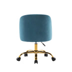 Armless Velvet Desk Chair
