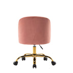 Armless Velvet Desk Chair