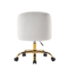 Armless Velvet Desk Chair