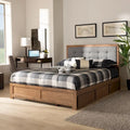 Lene Mid-Century Modern 3-Drawer Storage Bed