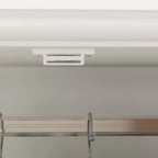 70.9H White Lacquered Armoires Wardrobes With Mirror Doors