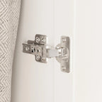 70.9H White Lacquered Armoires Wardrobes With Mirror Doors