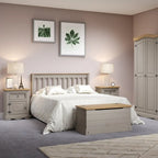 Wood Nighstand 1 Door 1 Drawer Corona Collection