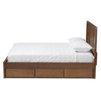 Modern Walnut Storage Bed