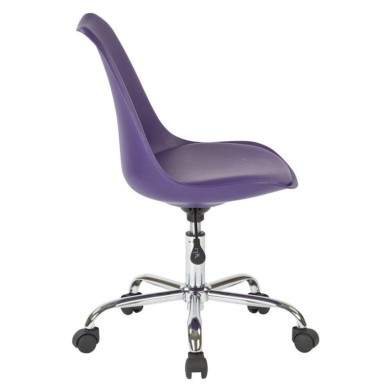 OSP Home Furnishings Emerson Pneumatic Chrome Base Office Chair