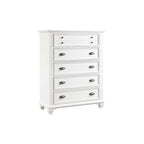 Leo 6 Piece White Modern Panel Bedroom Set