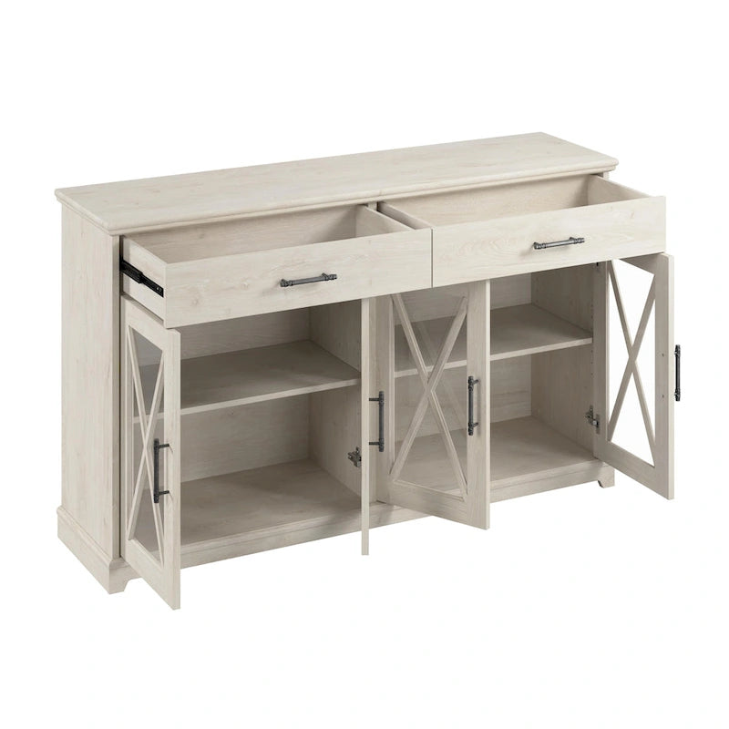 Lennox 60W Farmhouse TV Stand for 75 Inch TV by Bush Furniture