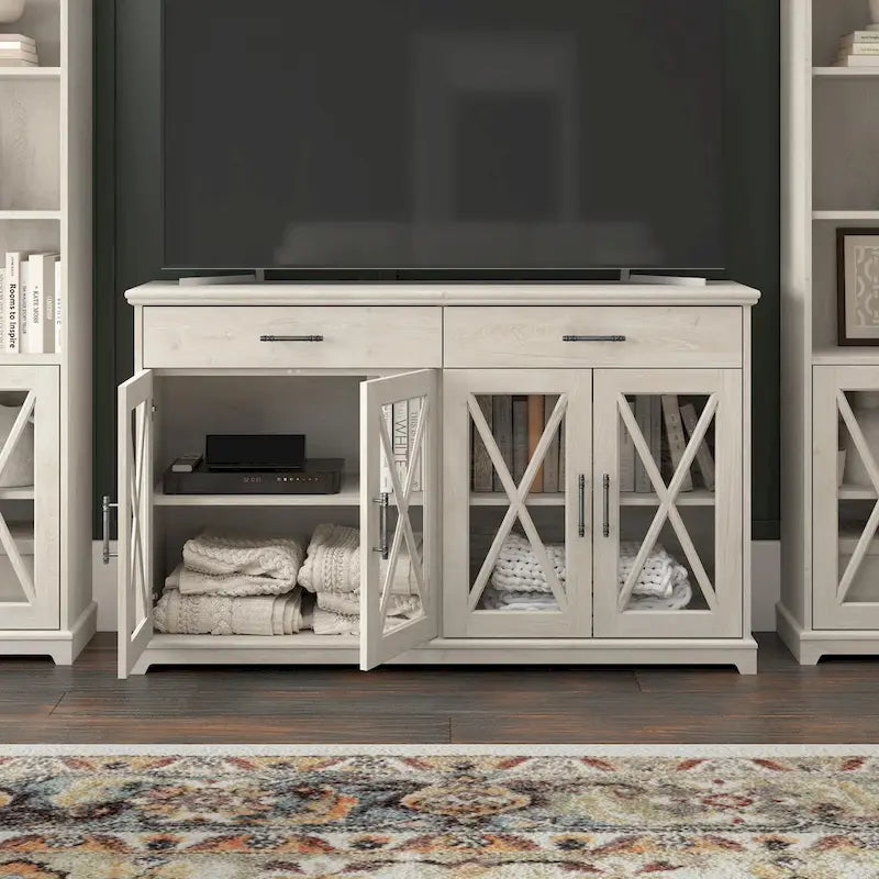 Lennox 60W Farmhouse TV Stand for 75 Inch TV by Bush Furniture