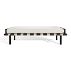 SAFAVIEH Couture Grizelda Teak Cushion Bench - 70 In W x 26 In D x 19 In H - 70Wx26Dx19H