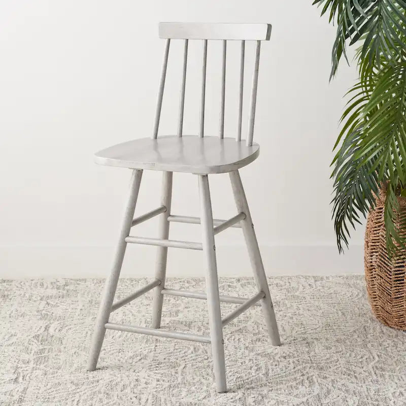 SAFAVIEH Nanie Wood 25-inch Counter Stool - 17 In. W x 17 In. D x 38 In. H - 17Wx17Dx38H