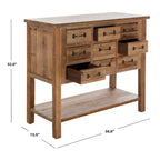 SAFAVIEH Neppie Natural Oak 9-Drawer Chest