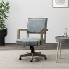 Taresa Modern Mid-Back Swivel Height Adjustable Task Chair with Nailhead Trim by HULALA HOME