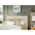 Gemma Sand Upholstered Headboard with Self-welt Details