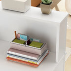FUFU&GAGA Rectangular Wood Reception Desk Secretary Desk Computer Desk