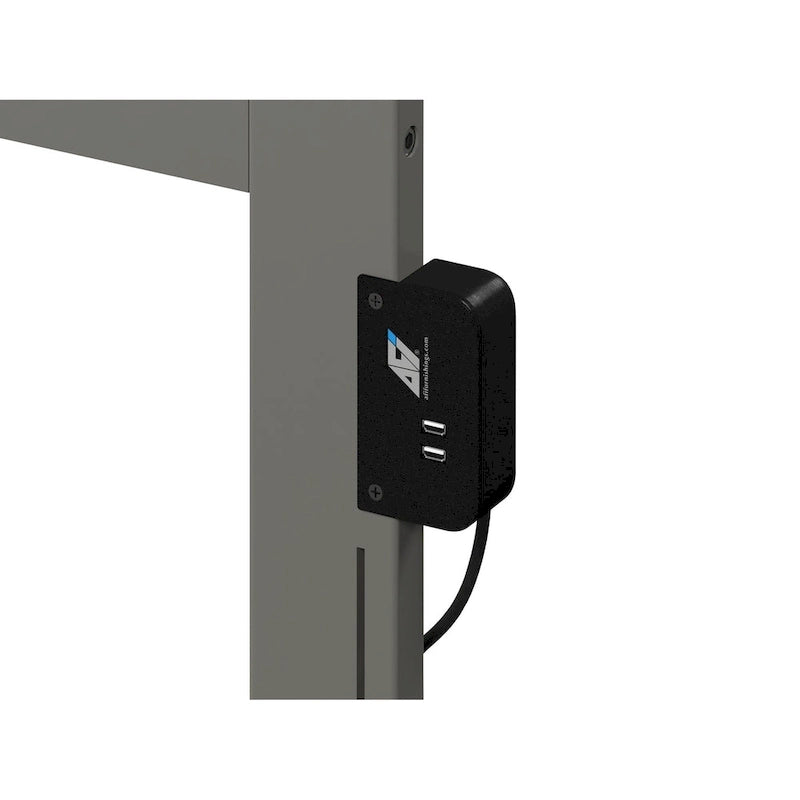 Mission Queen Platform Bed with Matching Foot Board with 2 Urban Bed Drawers in Grey