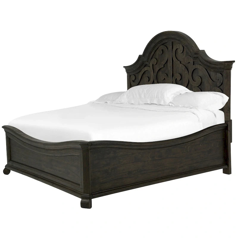 Bellamy Traditional Peppercorne Shaped Panel Bed