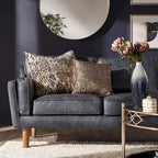 Darius Blue Oxford Leather Sofa by iNSPIRE Q Modern