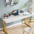 55 inch Modern White Computer Desk