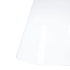 SHYFOY Modern Cone Coffee Table for Living Room, High Gloss Finish, 35.4in Diameter, Black or White