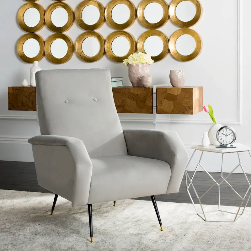 SAFAVIEH Senja Mid-Century Modern Retro Club Chair - 27.5 x 34.8 x 37 - 28Wx35Dx37H