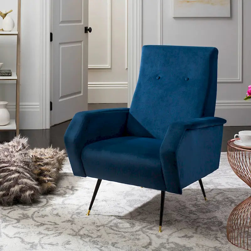 SAFAVIEH Senja Mid-Century Modern Retro Club Chair - 27.5 x 34.8 x 37 - 28Wx35Dx37H