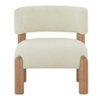SAFAVIEH Couture Dineke Faux Shearling Accent Chair - 26 In. W x 26 In. D x 28 In. H - 26Wx26Dx28H