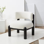SAFAVIEH Couture Dineke Faux Shearling Accent Chair - 26 In. W x 26 In. D x 28 In. H - 26Wx26Dx28H