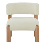 SAFAVIEH Couture Dineke Faux Shearling Accent Chair - 26 In. W x 26 In. D x 28 In. H - 26Wx26Dx28H