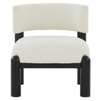 SAFAVIEH Couture Dineke Faux Shearling Accent Chair - 26 In. W x 26 In. D x 28 In. H - 26Wx26Dx28H