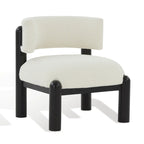 SAFAVIEH Couture Dineke Faux Shearling Accent Chair - 26 In. W x 26 In. D x 28 In. H - 26Wx26Dx28H